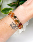 PHANTOM RUTILE QUARTZ 6mm - HANDMADE CRYSTAL BRACELET - 6mm, bracelet, crystal bracelet, fall-o-ween, fall-o-ween bracelets, handmade bracelet, jewelry, libra, market bracelet, phantom quartz, recently added, transform gift bundle, Wearable - The Mineral Maven