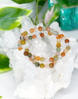 PHANTOM RUTILE QUARTZ 6mm - HANDMADE CRYSTAL BRACELET - 6mm, bracelet, crystal bracelet, fall-o-ween, fall-o-ween bracelets, handmade bracelet, jewelry, libra, market bracelet, phantom quartz, recently added, transform gift bundle, Wearable - The Mineral Maven