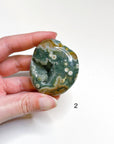 PICK YOUR OWN: 8TH VEIN OCEAN JASPER PALM STONE (1ST QUALITY) - 8th vein, Black Friday sale, ocean jasper, palm stone, palmstone - The Mineral Maven