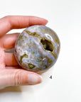 PICK YOUR OWN: 8TH VEIN OCEAN JASPER PALM STONE (1ST QUALITY) - 8th vein, Black Friday sale, ocean jasper, palm stone, palmstone - The Mineral Maven
