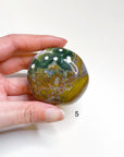 PICK YOUR OWN: 8TH VEIN OCEAN JASPER PALM STONE (1ST QUALITY) - 8th vein, Black Friday sale, ocean jasper, palm stone, palmstone - The Mineral Maven