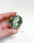 PICK YOUR OWN: 8TH VEIN OCEAN JASPER PALM STONE (1ST QUALITY) - 8th vein, Black Friday sale, ocean jasper, palm stone, palmstone - The Mineral Maven