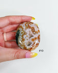 PICK YOUR OWN: 8TH VEIN OCEAN JASPER PALM STONE (EXTRA GRADE) - 8th vein, Black Friday sale, emotional support, ocean jasper, palm stone, palmstone, tucson update - The Mineral Maven