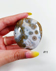 PICK YOUR OWN: 8TH VEIN OCEAN JASPER PALM STONE (EXTRA GRADE) - 8th vein, Black Friday sale, emotional support, ocean jasper, palm stone, palmstone, tucson update - The Mineral Maven