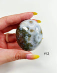 PICK YOUR OWN: 8TH VEIN OCEAN JASPER PALM STONE (EXTRA GRADE) - 8th vein, Black Friday sale, emotional support, ocean jasper, palm stone, palmstone, tucson update - The Mineral Maven