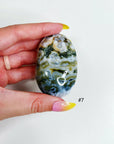 PICK YOUR OWN: 8TH VEIN OCEAN JASPER PALM STONE (EXTRA GRADE) - 8th vein, Black Friday sale, emotional support, ocean jasper, palm stone, palmstone, tucson update - The Mineral Maven