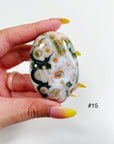 PICK YOUR OWN: 8TH VEIN OCEAN JASPER PALM STONE (EXTRA GRADE) - 8th vein, Black Friday sale, emotional support, ocean jasper, palm stone, palmstone, tucson update - The Mineral Maven
