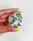 PICK YOUR OWN: 8TH VEIN OCEAN JASPER PALM STONE (EXTRA GRADE) - 8th vein, Black Friday sale, emotional support, ocean jasper, palm stone, palmstone, tucson update - The Mineral Maven
