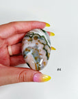 PICK YOUR OWN: 8TH VEIN OCEAN JASPER PALM STONE (EXTRA GRADE) - 8th vein, Black Friday sale, emotional support, ocean jasper, palm stone, palmstone, tucson update - The Mineral Maven