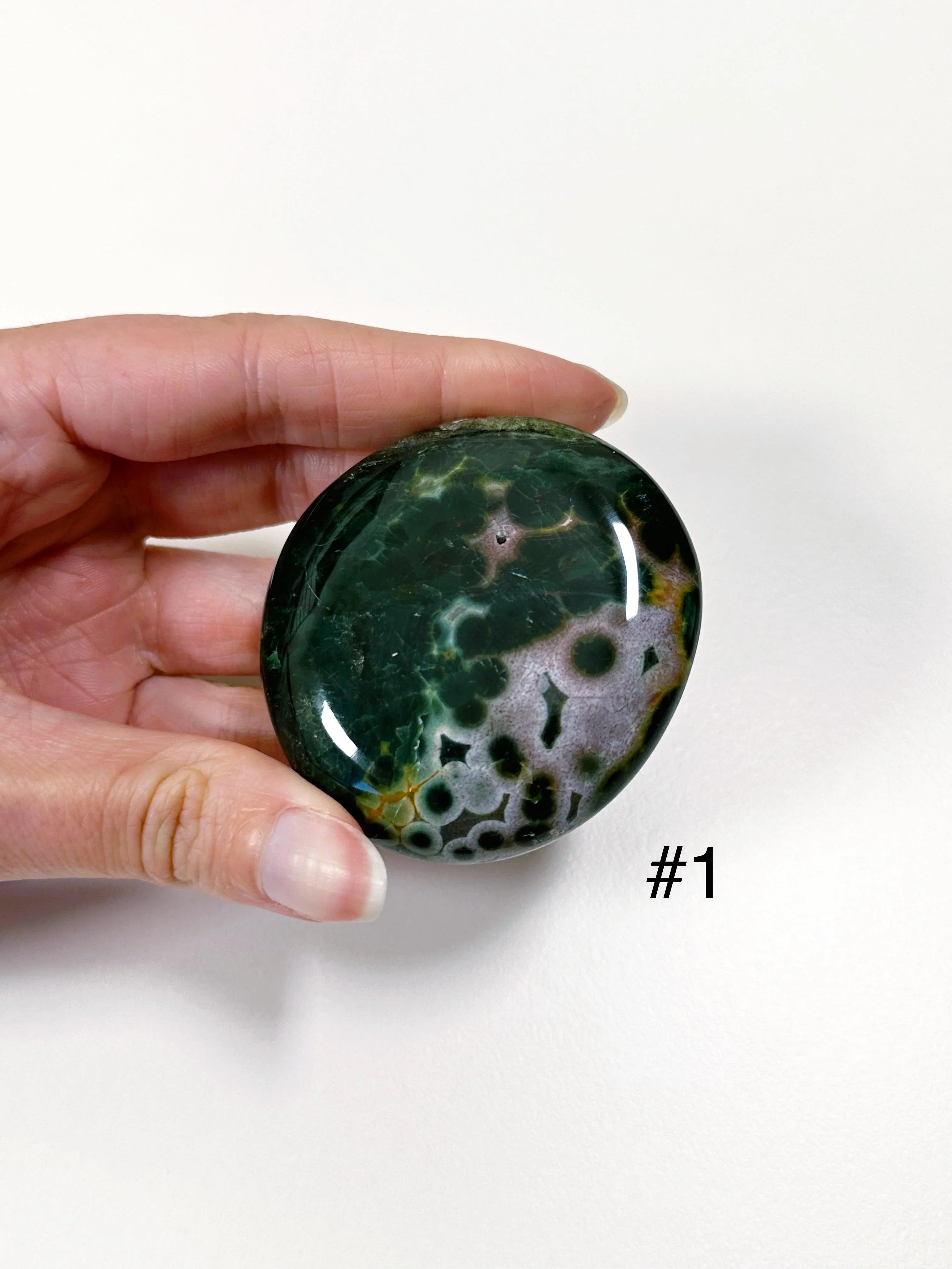 KABAMBY OCEAN JASPER PALM STONE (1st QUALITY) - The Mineral Maven