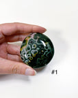 PICK YOUR OWN: KABAMBY OCEAN JASPER PALM STONE (1st QUALITY) - Black Friday sale, emotional support, kabamby, kabamby ocean jasper, north carolina gem show, ocean jasper, palm stone, palmstone - The Mineral Maven