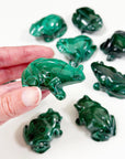 PICK YOUR OWN: MALACHITE FROG - 6th anniversary, crystal critter, crystal frog, frog, malachite, medium frog, polished, polished stone - The Mineral Maven