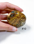 PICK YOUR OWN: 'VEINLESS' OCEAN JASPER PALM STONE (1st QUALITY) - Black Friday sale, emotional support, north carolina gem show, ocean jasper, palm stone, palmstone, veinless, veinless ocean jasper - The Mineral Maven