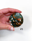 PICK YOUR OWN: 'VEINLESS' OCEAN JASPER PALM STONE (1st QUALITY) - Black Friday sale, emotional support, north carolina gem show, ocean jasper, palm stone, palmstone, veinless, veinless ocean jasper - The Mineral Maven