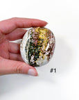 PICK YOUR OWN: 'VEINLESS' OCEAN JASPER PALM STONE (1st QUALITY) - Black Friday sale, emotional support, north carolina gem show, ocean jasper, palm stone, palmstone, veinless, veinless ocean jasper - The Mineral Maven