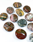 PICK YOUR OWN: 'VEINLESS' OCEAN JASPER PALM STONE (1st QUALITY) - Black Friday sale, emotional support, north carolina gem show, ocean jasper, palm stone, palmstone, veinless, veinless ocean jasper - The Mineral Maven