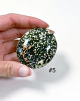 PICK YOUR OWN: 'VEINLESS' OCEAN JASPER PALM STONE (1st QUALITY) - Black Friday sale, emotional support, north carolina gem show, ocean jasper, palm stone, palmstone, veinless, veinless ocean jasper - The Mineral Maven