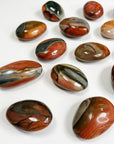 POLYCHROME JASPER PALM STONE - 33 bday, Black Friday sale, end of year sale, holiday sale, jasper, new year sale, palmstone, pocket crystal, pocket stone, polychrome jasper - The Mineral Maven