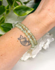 PREHNITE 6mm - HANDMADE CRYSTAL BRACELET - 6mm, august 2025 restock, bracelet, capricorn, crystal bracelet, earth, green, handmade bracelet, jewelry, libra, market bracelet, prehnite, water, Wearable - The Mineral Maven