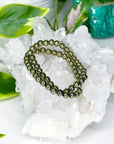 PYRITE 6mm - HANDMADE CRYSTAL BRACELET - 6mm, aries, bracelet, career, crystal bracelet, crystals for beginners, earth, fire, good luck + abundance, handmade bracelet, jewelry, June 2025 inventory check, leo, Leo szn, market bracelet, metallic, pyrite, Wearable - The Mineral Maven