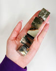 PYRITE CUBE - MEDIUM, RAW - 2025 vibes, 33 bday, 444 sale, abundance gift bundle, Black Friday sale, career, crystals for beginners, good luck + abundance, holiday sale, Leo szn, new year sale, pyrite, pyrite cube, raw crystal, raw stone, rough stone, tucson update - The Mineral Maven