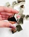 PYRITE CUBE - MEDIUM, RAW - 2025 vibes, 33 bday, 444 sale, abundance gift bundle, Black Friday sale, career, crystals for beginners, good luck + abundance, holiday sale, Leo szn, new year sale, pyrite, pyrite cube, raw crystal, raw stone, rough stone, tucson update - The Mineral Maven