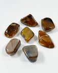 RAINBOW METEOR SHOWER SUNSTONE MOONSTONE TUMBLE - career, confetti sunstone, emotional support, golden sunstone, moonstone, pocket crystal, pocket stone, rainbow meteor shower sunstone, summerween collection, sunstone, tumble - The Mineral Maven
