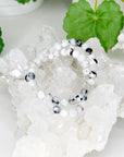 RAINBOW MOONSTONE 6mm - HANDMADE CRYSTAL BRACELET - 6mm, air, Aquarius, bracelet, cancer, clear/white, crystal bracelet, gemini, handmade bracelet, jewelry, June 2025 inventory check, libra, market bracelet, moonstone, pisces, rainbow moonstone, spring collection, virgo, Wearable - The Mineral Maven
