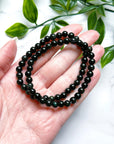 RAINBOW OBSIDIAN 6mm - HANDMADE CRYSTAL BRACELET - 10 Dec Inventory, 6mm, black, bracelet, bracelet inventory check, crystal bracelet, grief gift bundle, handmade bracelet, jewelry, June 2025 inventory check, june wrist candy, market bracelet, obsidian, old stock bracelet, rainbow obsidian, scorpio, scorpio stack, summer wrist candy, virgo, virgo stack, Wearable - The Mineral Maven
