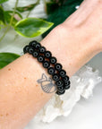 RAINBOW OBSIDIAN 8mm - HANDMADE CRYSTAL BRACELET - 10 Dec Inventory, 8mm, black, bracelet, bracelet inventory check, crystal bracelet, grief gift bundle, handmade bracelet, jewelry, June 2025 inventory check, market bracelet, obsidian, rainbow obsidian, scorpio, scorpio stack, single bracelet, solstice collection, virgo, virgo stack, Wearable, winter solstice collection - The Mineral Maven