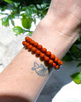 RED JASPER 6mm - HANDMADE CRYSTAL BRACELET - 6mm, aries, bracelet, cancer, crystal bracelet, fertility, fire, handmade bracelet, jewelry, June 2025 inventory check, leo, leo stack, market bracelet, red, red jasper, restocked, scorpio, virgo, Wearable - The Mineral Maven