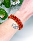 RED JASPER 8mm - HANDMADE CRYSTAL BRACELET - 10 Dec Inventory, 8mm, april astro, aries, aries stack, bracelet, bracelet inventory check, cancer, cancer stack, crystal bracelet, fertility, fire, handmade bracelet, jewelry, June 2025 inventory check, leo, leo stack, market bracelet, mercury retrograde stack, red, red jasper, scorpio, scorpio stack, valentines bracelets, valentines vibes, virgo, virgo stack, Wearable - The Mineral Maven