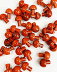 RED JASPER MINI MUSHROOM - 2025 vibes, 33 bday, Black Friday sale, crystal mushroom, end of year sale, fertility, holiday sale, mini mushroom, mushroom, new year sale, pocket crystal, pocket crystals, pocket stone, red jasper - The Mineral Maven
