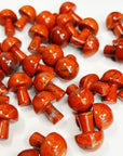 RED JASPER MINI MUSHROOM - 2025 vibes, 33 bday, Black Friday sale, crystal mushroom, end of year sale, fertility, holiday sale, mini mushroom, mushroom, new year sale, pocket crystal, pocket crystals, pocket stone, red jasper - The Mineral Maven