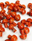 RED JASPER MINI MUSHROOM - 2025 vibes, 33 bday, Black Friday sale, crystal mushroom, end of year sale, fertility, holiday sale, mini mushroom, mushroom, new year sale, pocket crystal, pocket crystals, pocket stone, red jasper - The Mineral Maven