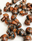 RED SESAME JASPER MINI MUSHROOM - 33 bday, 444 sale, Black Friday sale, crystal mushroom, end of year sale, fertility, holiday sale, joy gift bundle, mini mushroom, mushroom, new year sale, pocket crystal, pocket stone, polished, red sesame jasper, sesame jasper, spring equinox - The Mineral Maven