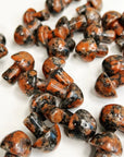 RED SESAME JASPER MINI MUSHROOM - 33 bday, 444 sale, Black Friday sale, crystal mushroom, end of year sale, fertility, holiday sale, joy gift bundle, mini mushroom, mushroom, new year sale, pocket crystal, pocket stone, polished, red sesame jasper, sesame jasper, spring equinox - The Mineral Maven