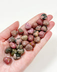RHODONITE MINI HEART - 6th anniversary, heart, heart shape, mini heart, pocket crystal, pocket crystals, pocket stone, rhodonite - The Mineral Maven