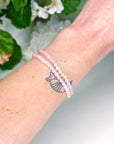 ROSE QUARTZ 4mm - HANDMADE CRYSTAL BRACELET - 10 Dec Inventory, 4mm, 5 year anniversary collection, aries, bracelet, cancer, capricorn, crystal bracelet, crystals for beginners, emotional support, grief gift bundle, handmade bracelet, jewelry, June 2025 inventory check, libra, love gift bundle, market bracelet, may day/beltane, pink, pisces, rose quartz, single bracelet, spring things, taurus, valentines bracelets, valentines vibes, Wearable - The Mineral Maven