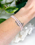 ROSE QUARTZ 4mm - HANDMADE CRYSTAL BRACELET - 10 Dec Inventory, 4mm, 5 year anniversary collection, aries, bracelet, cancer, capricorn, crystal bracelet, crystals for beginners, emotional support, grief gift bundle, handmade bracelet, jewelry, June 2025 inventory check, libra, love gift bundle, market bracelet, may day/beltane, pink, pisces, rose quartz, single bracelet, spring things, taurus, valentines bracelets, valentines vibes, Wearable - The Mineral Maven