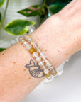 RUTILATED QUARTZ (FACETED) 6mm - HANDMADE CRYSTAL BRACELET - 10 Dec Inventory, 6mm, bracelet, bracelet inventory check, clear/white, crystal bracelet, emotional support, faceted, fall-o-ween, fall-o-ween bracelets, focus gift bundle, gemini, gemini stack, handmade bracelet, jewelry, June 2025 inventory check, leo, leo stack, market bracelet, metallic, rutilated quartz, storm, Wearable, yellow - The Mineral Maven