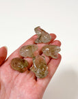 RUTILATED QUARTZ MINI FROG - crystal critter, crystal frog, frog, golden rutilated quartz, mini frog, quartz, rutilated, rutilated quartz, smoky quartz - The Mineral Maven