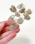 RUTILATED QUARTZ MINI FROG - crystal critter, crystal frog, frog, golden rutilated quartz, mini frog, quartz, rutilated, rutilated quartz, smoky quartz - The Mineral Maven