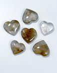 RUTILATED QUARTZ MINI HEART - Black Friday sale, heart, heart shape, mini heart, pocket crystal, pocket crystals, pocket stone, rutilated, rutilated quartz - The Mineral Maven
