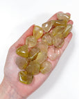RUTILATED QUARTZ TUMBLE - 2025 vibes, 33 bday, Black Friday sale, emotional support, end of year sale, focus gift bundle, golden rutilated quartz, holiday sale, pocket crystal, pocket crystals, pocket stone, quartz, rutilated quartz, tumble, tumbled, tumbled stone, tumbles - The Mineral Maven