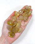 RUTILATED QUARTZ TUMBLE - 2025 vibes, 33 bday, Black Friday sale, emotional support, end of year sale, focus gift bundle, golden rutilated quartz, holiday sale, pocket crystal, pocket crystals, pocket stone, quartz, rutilated quartz, tumble, tumbled, tumbled stone, tumbles - The Mineral Maven