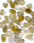 RUTILATED QUARTZ TUMBLE - 2025 vibes, 33 bday, Black Friday sale, emotional support, end of year sale, focus gift bundle, golden rutilated quartz, holiday sale, pocket crystal, pocket crystals, pocket stone, quartz, rutilated quartz, tumble, tumbled, tumbled stone, tumbles - The Mineral Maven