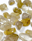 RUTILATED QUARTZ TUMBLE - 2025 vibes, 33 bday, Black Friday sale, emotional support, end of year sale, focus gift bundle, golden rutilated quartz, holiday sale, pocket crystal, pocket crystals, pocket stone, quartz, rutilated quartz, tumble, tumbled, tumbled stone, tumbles - The Mineral Maven