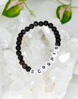 'SCORPIO' SILVER SHEEN OBSIDIAN 6mm - HANDMADE CRYSTAL BRACELET - 10 Dec Inventory, 6mm, astro collection, black, bracelet, bracelet inventory check, crystal bracelet, handmade bracelet, jewelry, June 2025 inventory check, obsidian, scorpio, Scorpio Season, scorpio stack, silver sheen obsidian, water, Wearable - The Mineral Maven