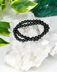 SHUNGITE 6mm - HANDMADE CRYSTAL BRACELET - 10 Dec Inventory, 6mm, black, bracelet, bracelet inventory check, crystal bracelet, Friday the 13th, handmade bracelet, jewelry, June 2025 inventory check, leo, market bracelet, shungite, Wearable - The Mineral Maven